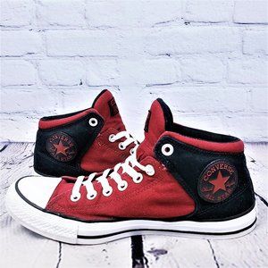 Converse All-Star High Top Shoes Red Black Size 9